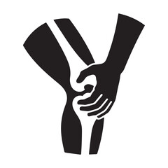 joint pain icon pack Vector black silhouette. with white background