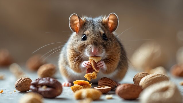 Tamias munching on food