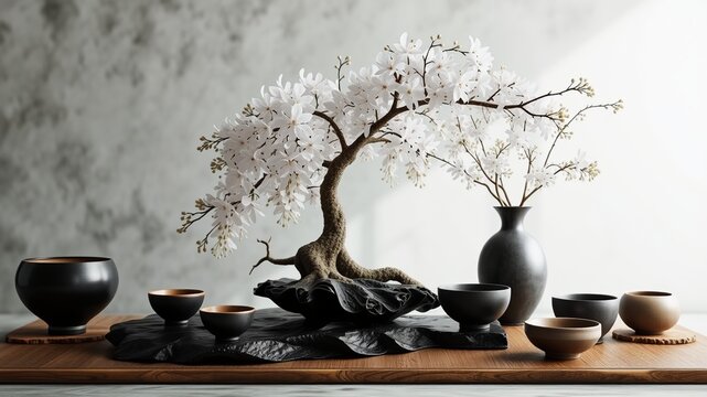 Wabi-Sabi Japanese Flower Display