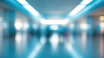 Medical Facility with Blurred Background and Bright, Open Office Space