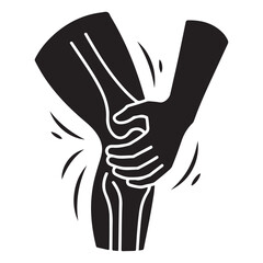 joint pain icon pack Vector black silhouette. with white background