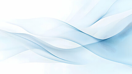 Naklejka premium Subtle cyan wave design with flowing curves providing a sense of fluidity