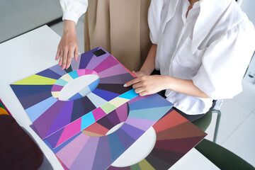 Personal Color Consultation Asian Women with Color Swatches Guide for Seasonal Tone Analysis...