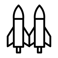 missile line icon