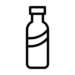 water bottle line icon