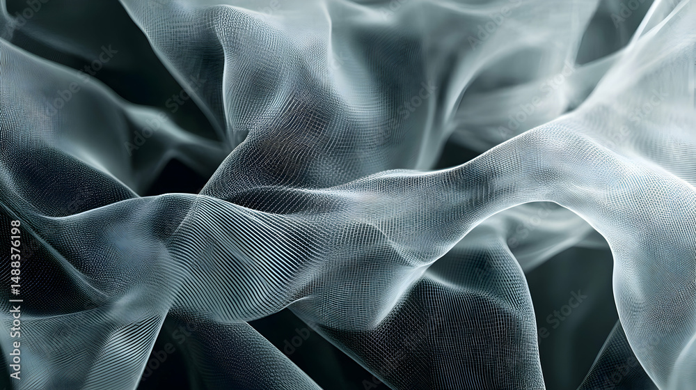 Poster abstract soft wave with smooth lines and gradient light, subtle textures