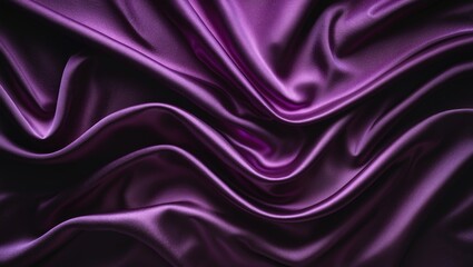 Dark purple satin and textile background with ripple folds and luminous shine, perfect for elegant web templates