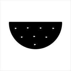 Watermelon icon in line style. a slice of watermelon icon