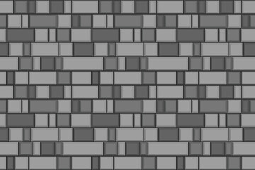 Rectangular tile pattern background in grayscale tones. Ideal for architectural visualization, digital environments, interior design mockups, and modern game textures.