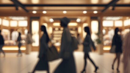 Interior view of store with a blurred focus.