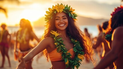 Sunset Beach Celebration: Hawaiian Luau Joy