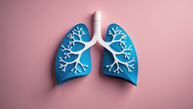Background featuring lungs symbol. Disease prevention. Concept of healthcare and medicine.