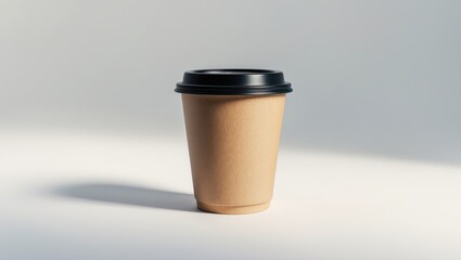 Takeaway hot coffee cup on a white background