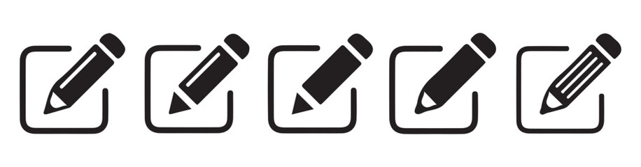 Edit icon, Pencil icon set Collection.Vector illustation eps 10