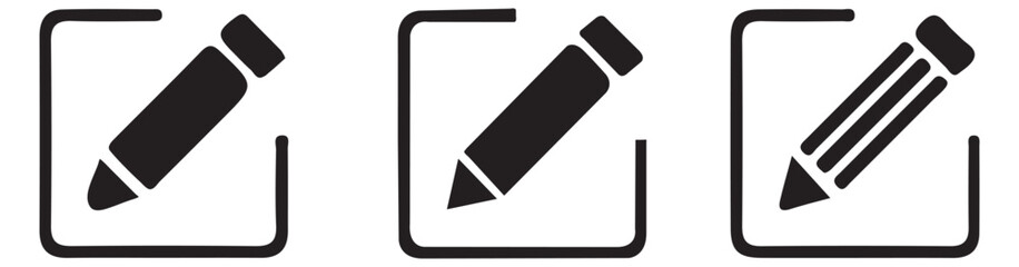 Edit icon, Pencil icon set Collection.Vector illustation eps 10