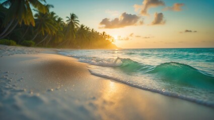 Obraz premium background of water at a tropical beach