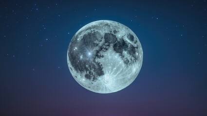 Obraz premium Bright Moon on a Shadowy Night