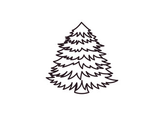 christmas tree evergreen pine fir vector emoji illustration symbol sign icon xmas 