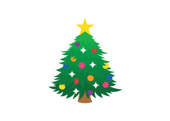 christmas tree evergreen pine fir vector emoji illustration symbol sign icon xmas 