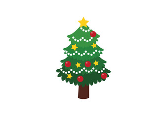 christmas tree evergreen pine fir vector emoji illustration symbol sign icon xmas 