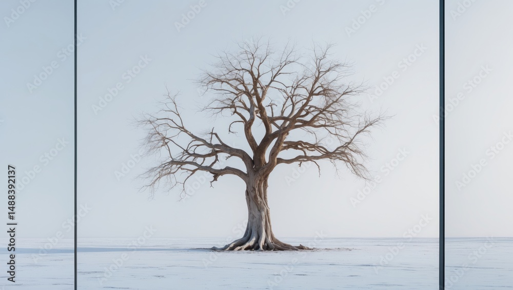 Poster The lifeless tree flawlessly isolated from the backdrop