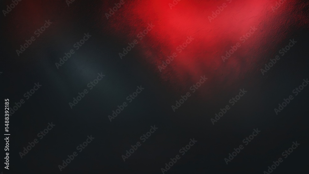 Aufkleber Red and black gradient abstract backdrop with noise texture effect