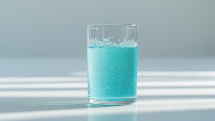 Close-up of hyaluronic acid in a glass bottle on a white background with clipping path, featuring liquid green gel or serum bubbles, related to Medicine and Pharmacology.
