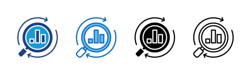 Exploratory Data Analytics Multi Style - Data Analysis and Research Icon