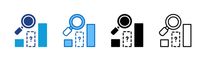 Incomplete Data Multi Style - Analyzing Data with Magnifying Glass and Charts
