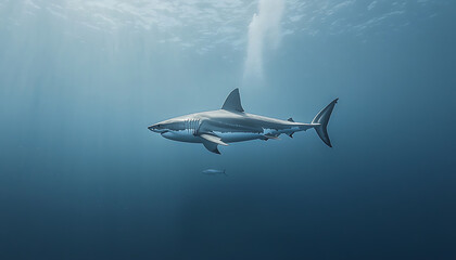 Great White Shark Ocean Depth.