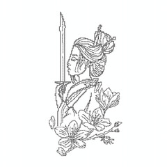 hand drawn vector illustration of an angel with wings