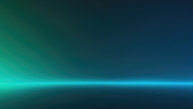 Blue-green gradient studio environment with abstract patterned background, reflective surfaces, dark tones, and the dynamic feel of digital technology. Future tech landscape.