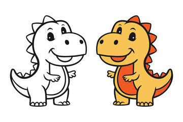 Coloring book dinosaur