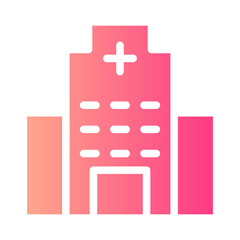 Obraz premium hospital gradient icon