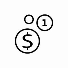 Money notification alert dollar icon vector sign
