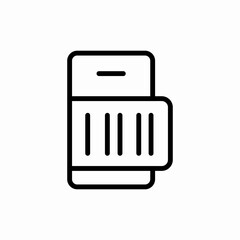 Barcode scan product code icon vector sign