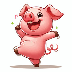 cute pig vector