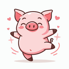 cute pig vector