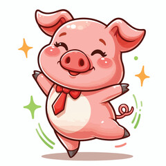 cute pig vector