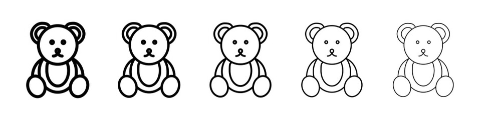 Teddy bear icon concept. graphic design, logo, Web, UI.