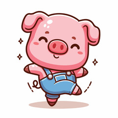 cute pig vector