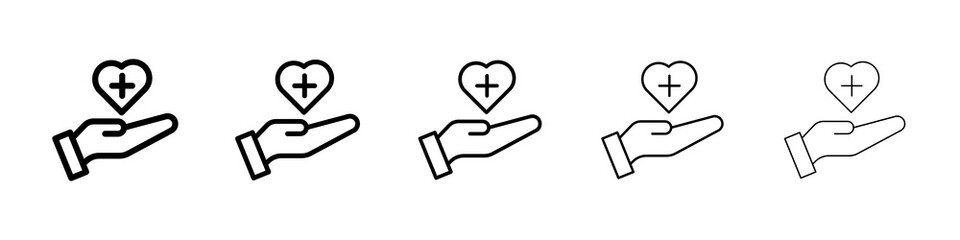 Health insurance icon concept. graphic design, logo, Web, UI.