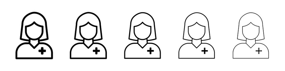 Nurse icon concept. graphic design, logo, Web, UI.