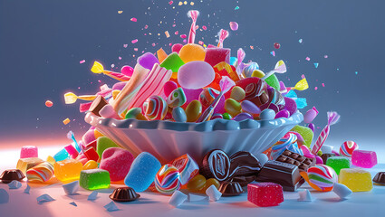 Tasty colorful jelly candies as background
