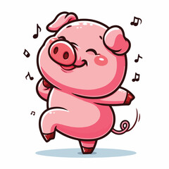 cute pig vector