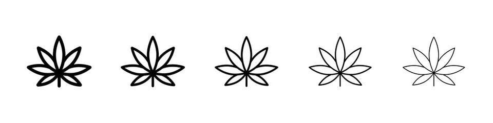 Weed icon concept. graphic design, logo, Web, UI.