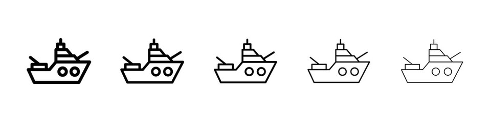 Fototapeta premium Warship icon concept. graphic design, logo, Web, UI.