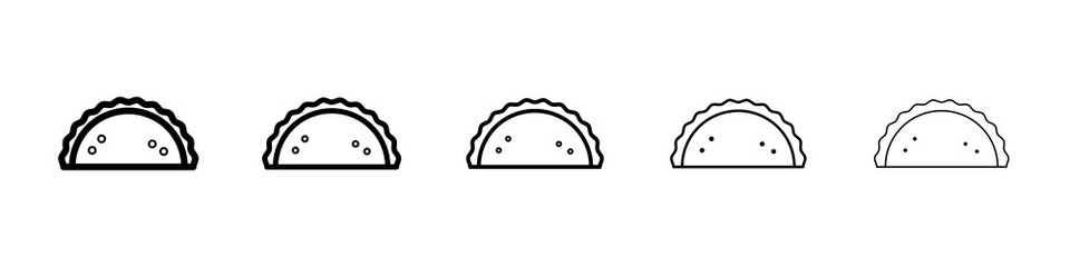 Taco icon concept. graphic design, logo, Web, UI.