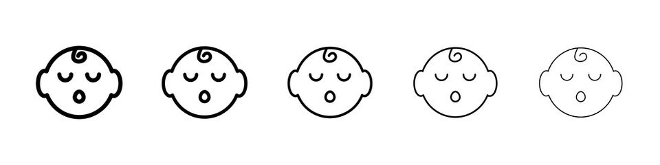 Sleeping baby icon concept. graphic design, logo, Web, UI.