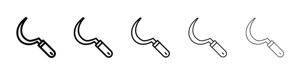 Sickle icon concept. graphic design, logo, Web, UI.